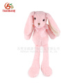 Jouet en peluche de lapin mignon rose longue oreille